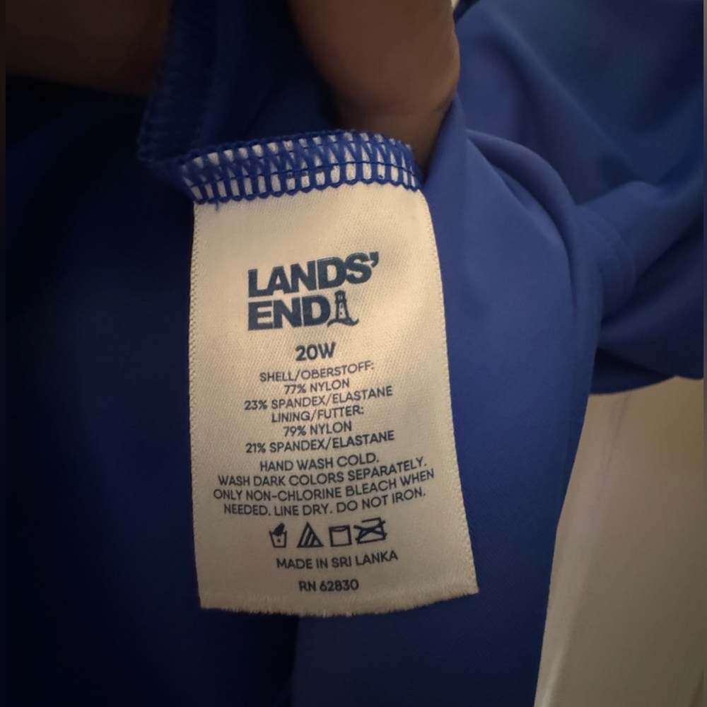 Lands End Tankini top-blue - Picture 4 of 4